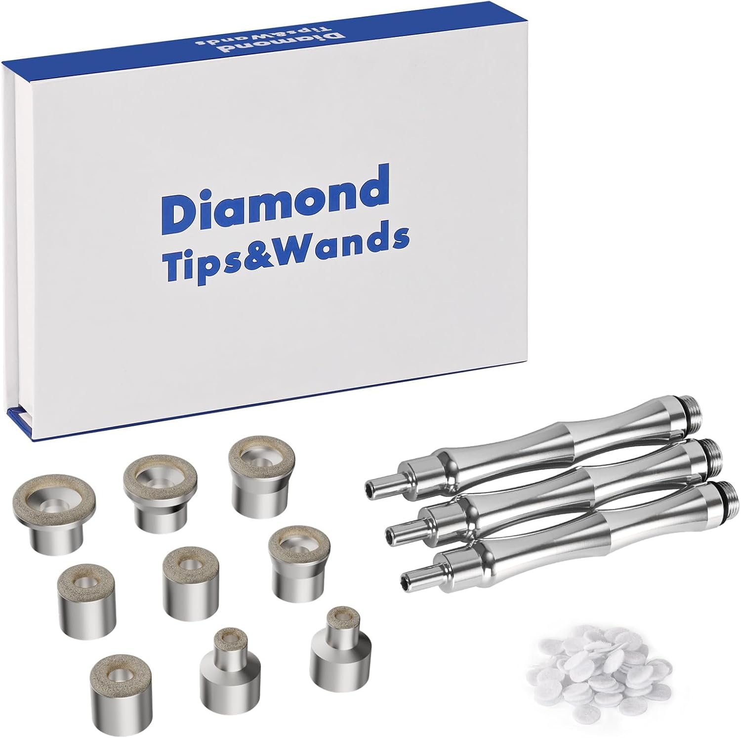 Diamond Dermabrasion Tips Microdermabrasion Machine Accessories Dermabrasion Tool Microdermabrasion Replacements 9 Tips 3 Wands