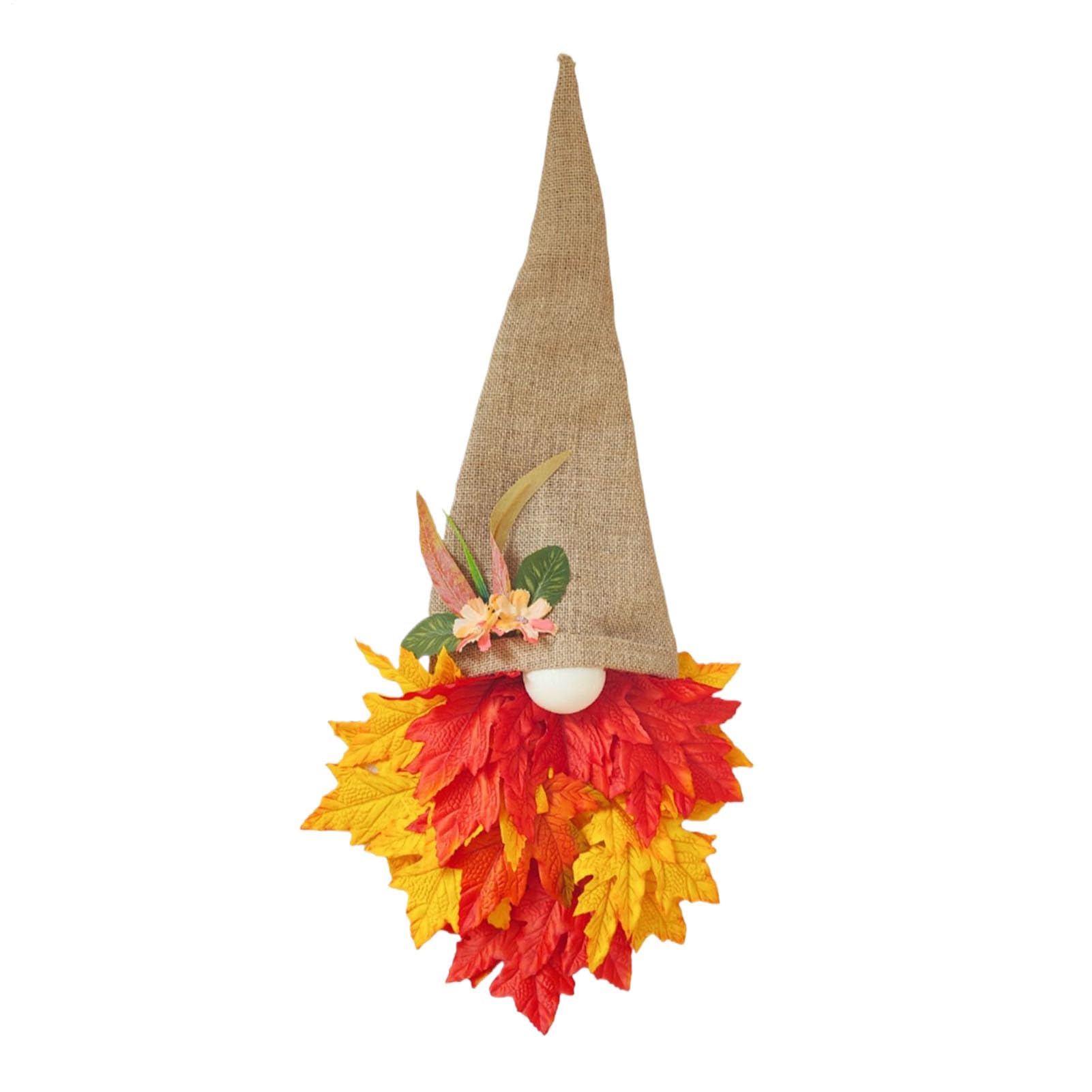 Couronne de porte de Thanksgiving 30 cm et déco murale gnomes d'automne