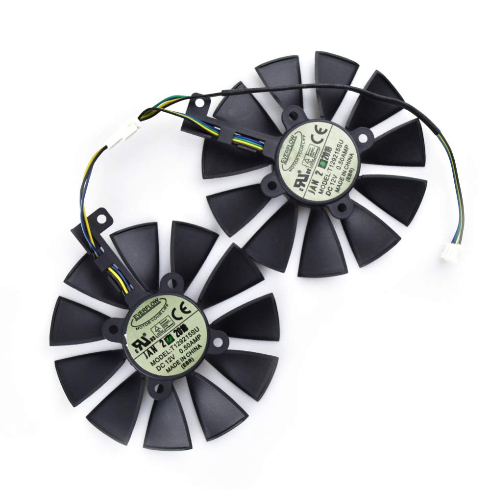 Ventilador Repuesto Tarjeta Gráfica Ventilador De Refrigeración De Tarjeta Gráfica T129215SU 88mm Para GIGABYTE GTX1050 Ti 1060 1070 Ventilador GTX 1060 RX 580