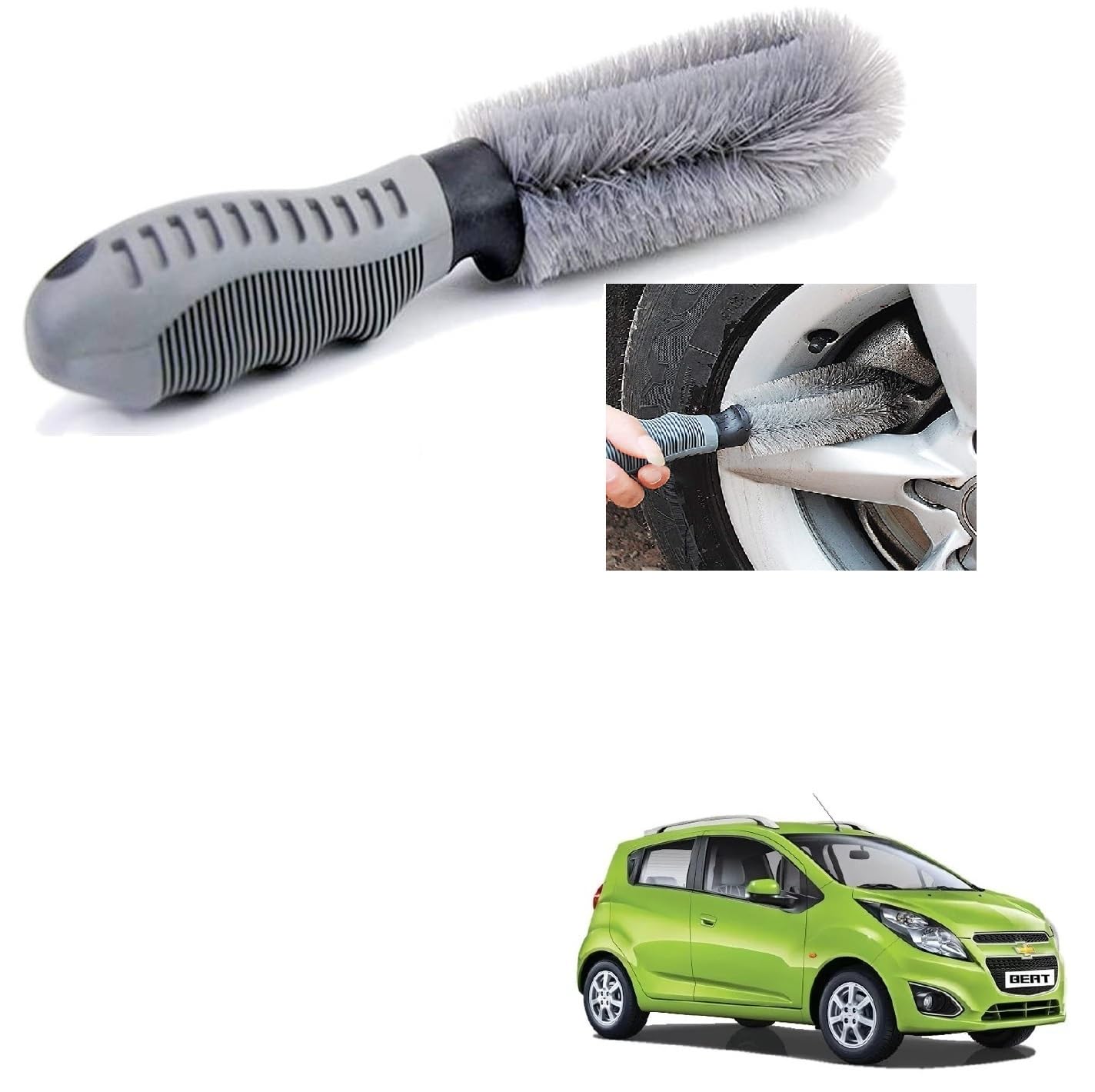 Auto Addict Car Alloy Wheel Cleaner Brush Tyre Rim for Chevrolet Beat-image-18
