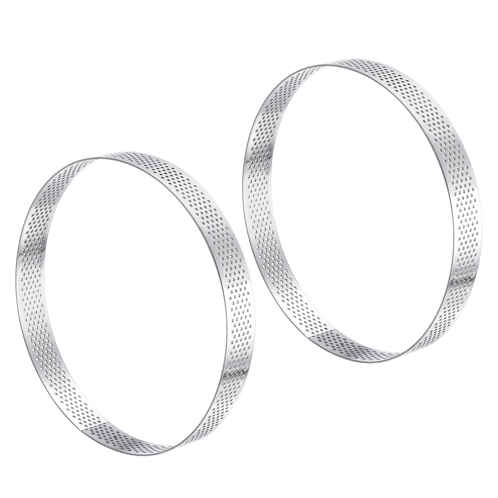 Anneaux à gâteau perforés uxcell contre les pâtes molles moule inox 15cm de diamètre