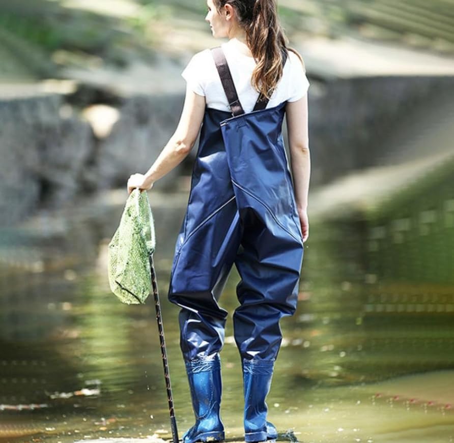 Luminexia Vadeadores de Pesca con Botas,vadeadores de Caza y Pesca con Aislamiento Impermeable de PVC para Hombres y Mujeres,vadeador de pie