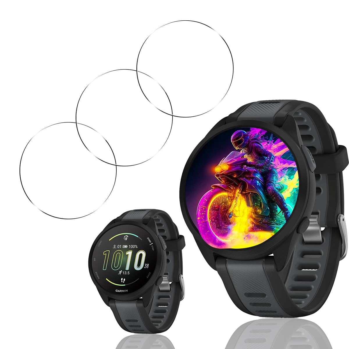 Amazon | 【3枚セット】 対応 GARMIN Forerunner 165/165 Music ガラス 