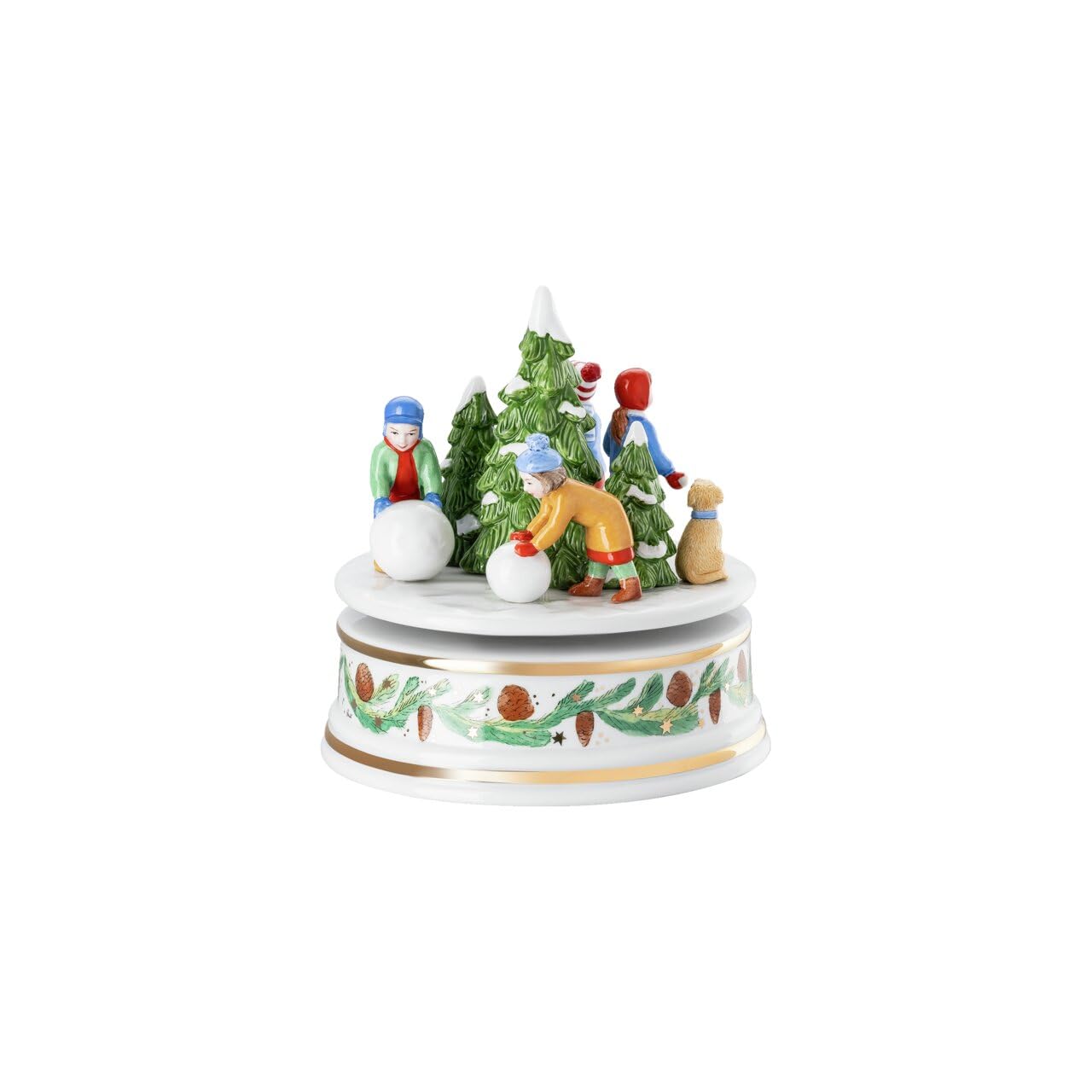 Hutschenreuther Weihnachten Sammelkollektion 2025 "Weihnachtsspiele Spieluhr groß XXL; Höhe 16 cm/Ø 15 cm; Melodie: Ihr Kinderlein kommet; limitiert auf 499 Exemplare