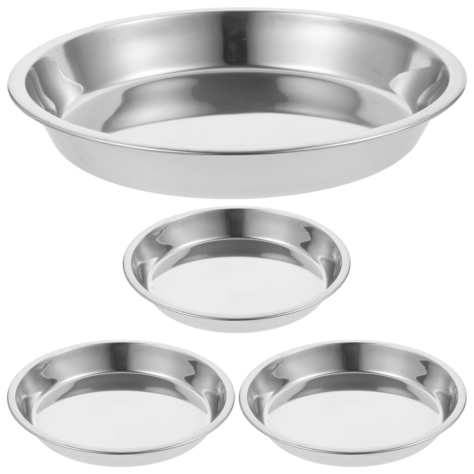 Toyvian Acier Inoxydable Gamelle pour Chat 4 Pièces Argenté
