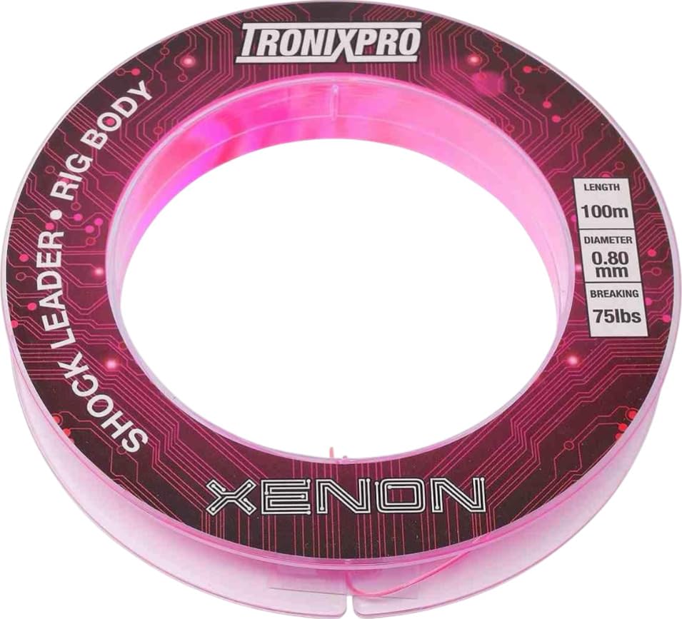 Tronixpro Xenon Shock Leader | 60lb 0.70mm 100m | Pink