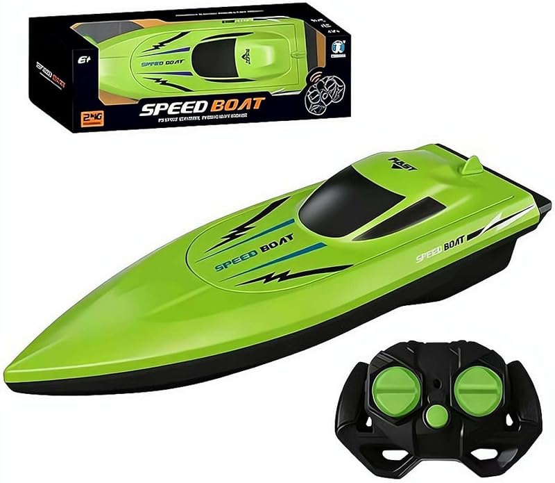 2.4G High-Speed RC Boat with Dual Motors, 2026 NEW Fast RC Boat, High Speed Remote Control Racing Boat, Waterproof Electric Fast Speed Boat for Lakes & Pools & Salt Water, Summer Toys for Adults Kids
