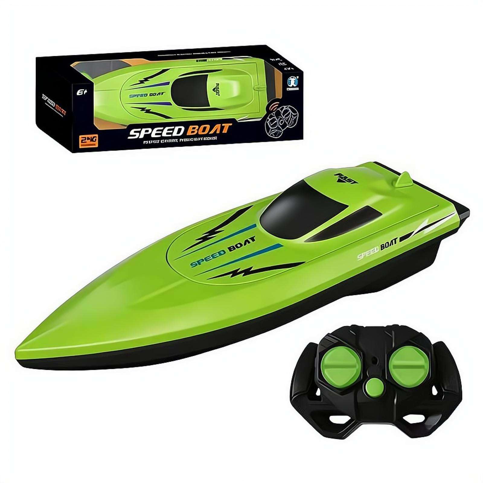 2.4G High-Speed RC Boat with Dual Motors, 2026 NEW Fast RC Boat, High Speed Remote Control Racing Boat, Waterproof Electric Fast Speed Boat for Lakes & Pools & Salt Water, Summer Toys for Adults Kids