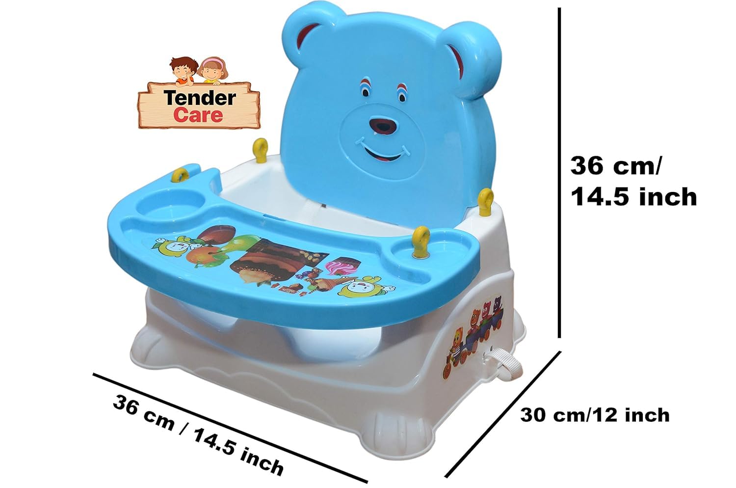 PamPam 6-in-1 Baby Booster Chair, Multi-Functional High Chair, Feeding Seat, Bath Seat, Car Seat, Blue 1