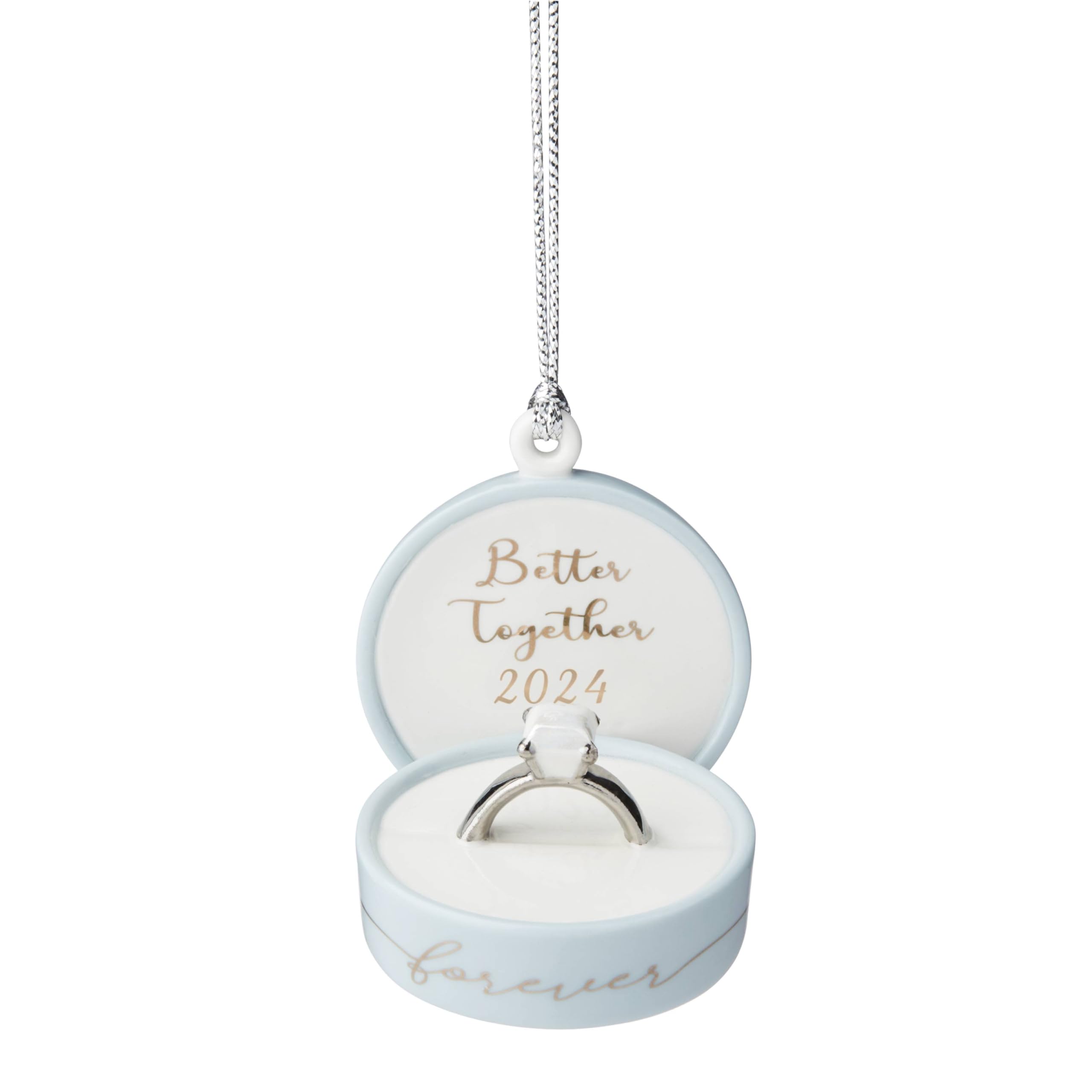 Lenox 895775 2024 Together Forever Ring Box Ornament, Christmas