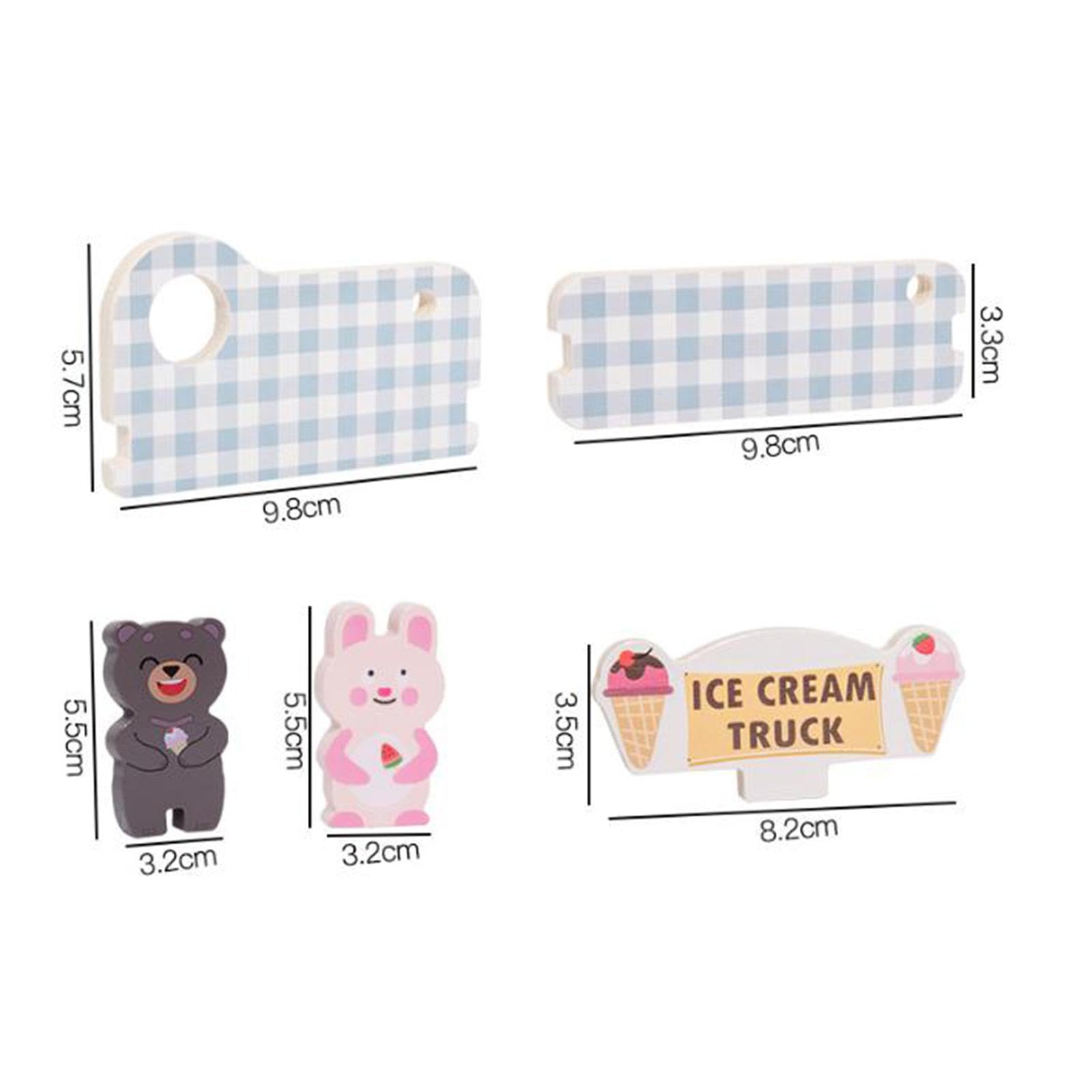 MagiDeal Camión de Helados de Juguete para Juegos de imitación, Desarrollo de Habilidades, Juego de rol imaginativo para niños y niñas en Edad Preescolar.