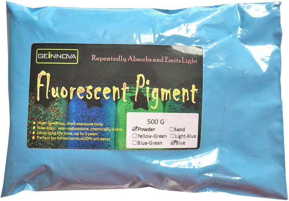500 g Fluorescent Powder Glow in Dark Party Wall Decor Luminous Graffiti Pigment (Blue)