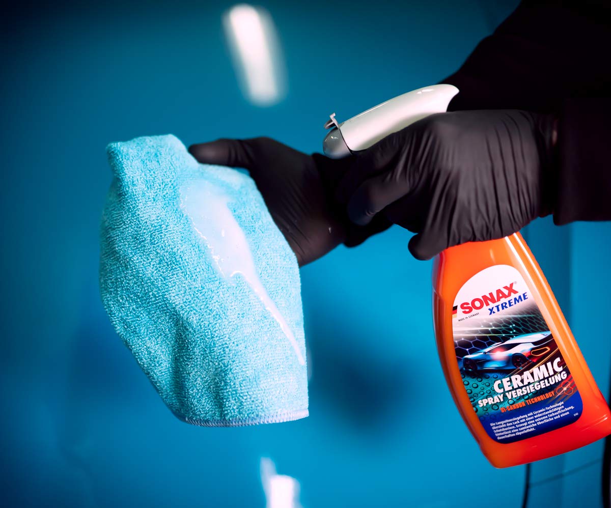 detailmate SONAX Xtreme Ceramic Versiegelung & Detailer Set: Ceramic SprayVersiegelung 750ml + Xtreme Ceramic QuickDetailer 750ml + 2 Mikrofasertücher 320GSM + 550GSM