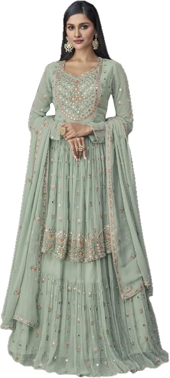 Pakistani Women's Wear Shalwar Kameez Suits Indian Designer Sharara Palazzo Dupatta Dresses