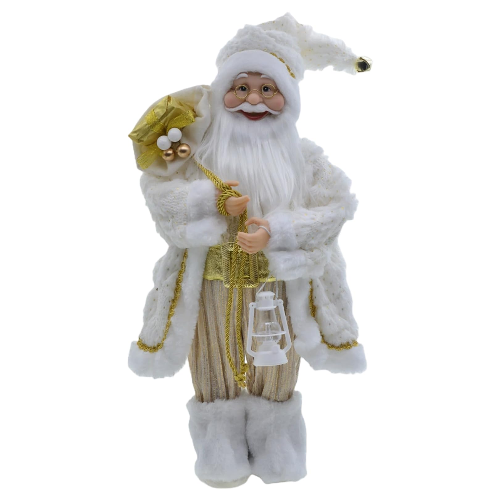 Figurines Noël debout de 45 cm au coin du feu pour illuminer le salon