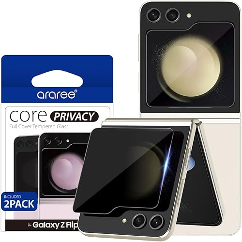 araree Paquete de 2 Protector de pantalla frontal de vidrio templado para Galaxy Z Flip 5, estructura ultrafina de 4 capas, resistente a los disponible en Yaxa Colombia