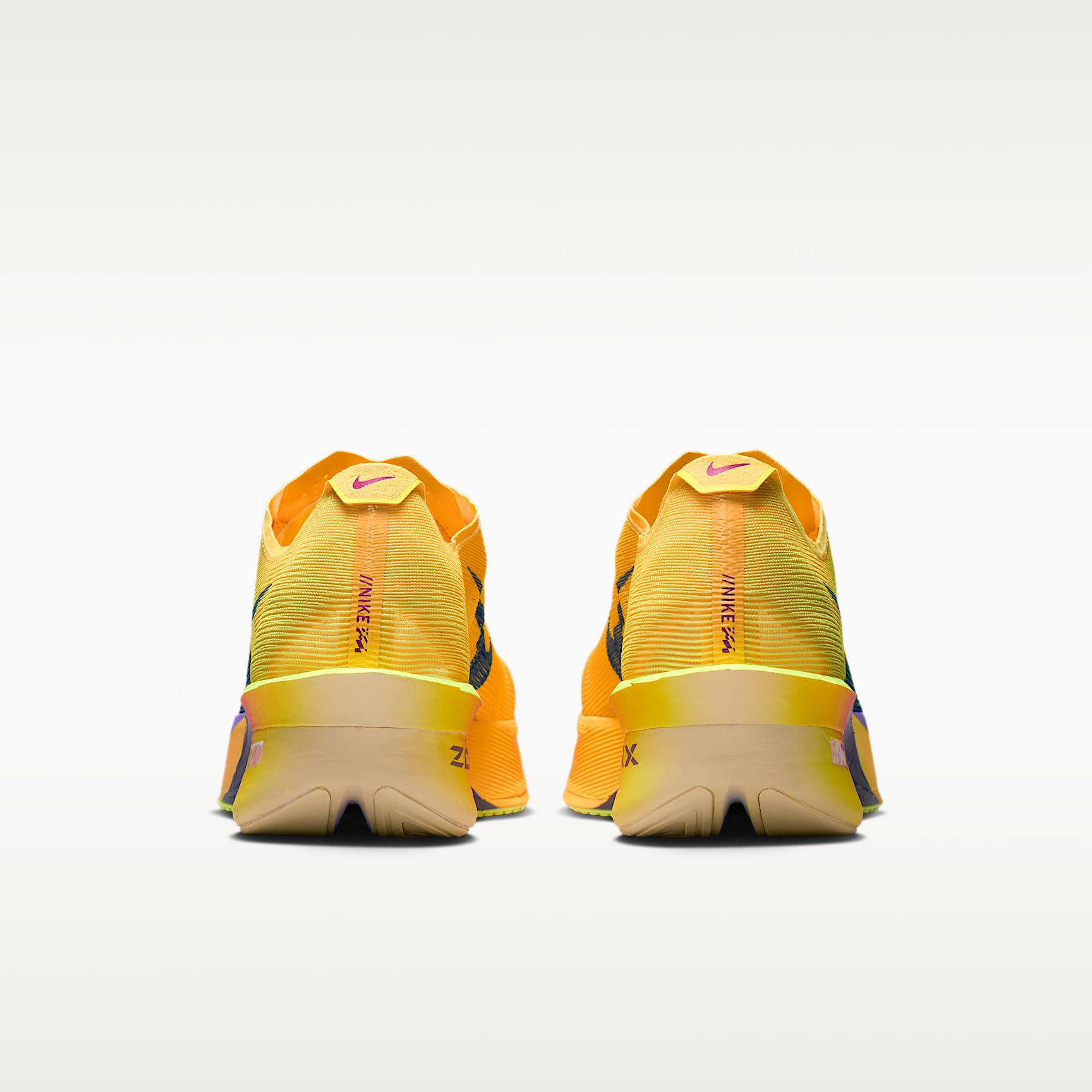 Nike Vaporfly 4 Herren Straßenrennschuhe (Citron Pulse/Laser Orange/Volt Ice/Indigo Burst)