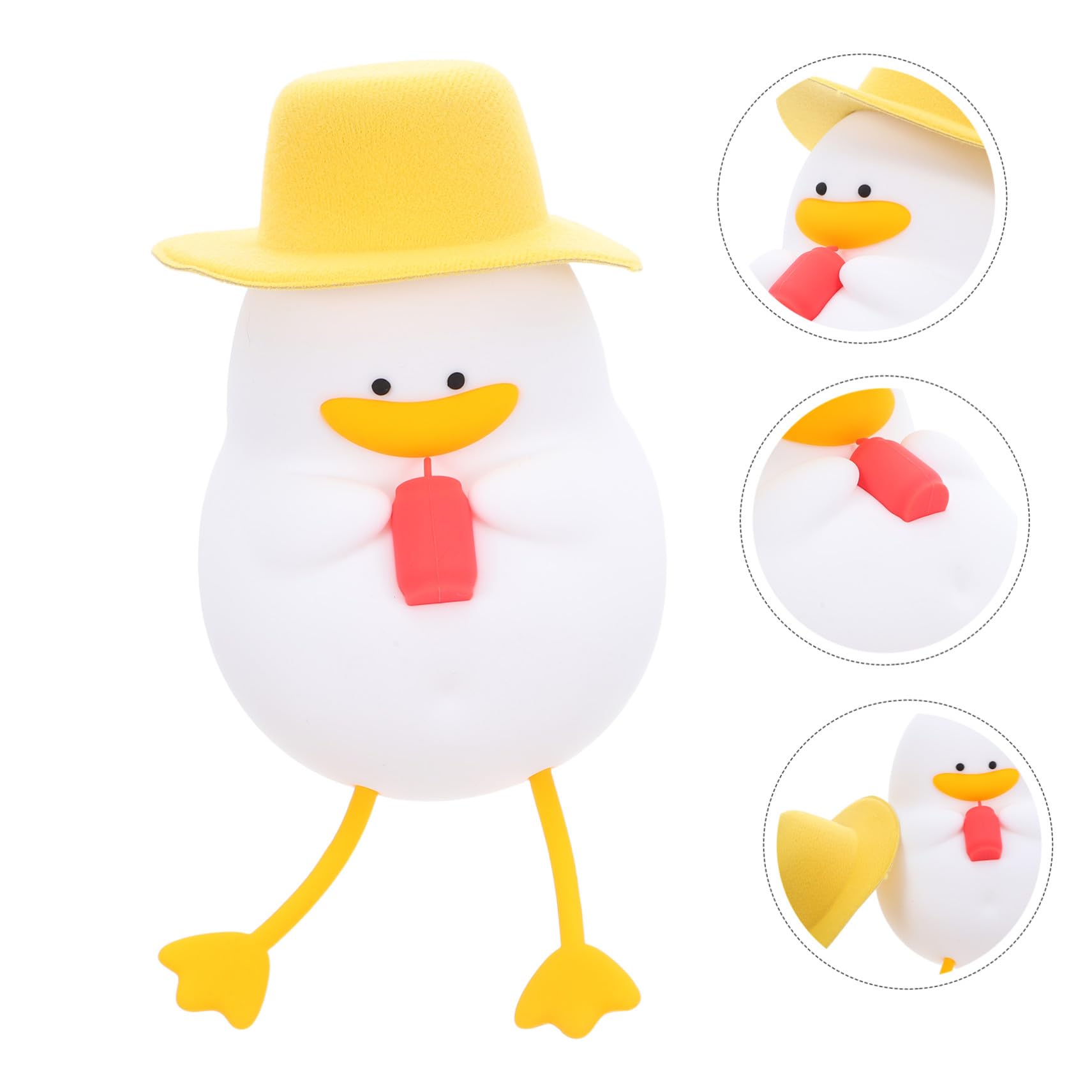 Lampada Anatra in Silicone Morbido con LED Portatile e Touch per Ragazzo Ragazza Luce Protettiva per Cameretta e Allattamento