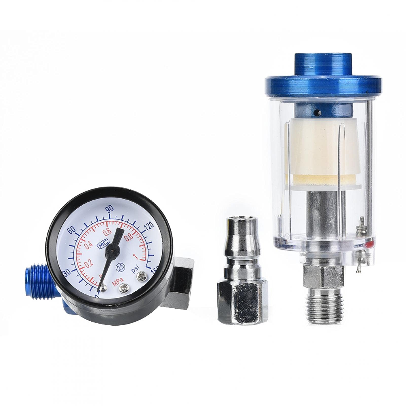 Régulateur De Pression D'air, Jauge D'air 6,35 Mm, Compresseur D'eau, Piège à Humidité, Filtre à Pulvérisation, Outil Séparateur