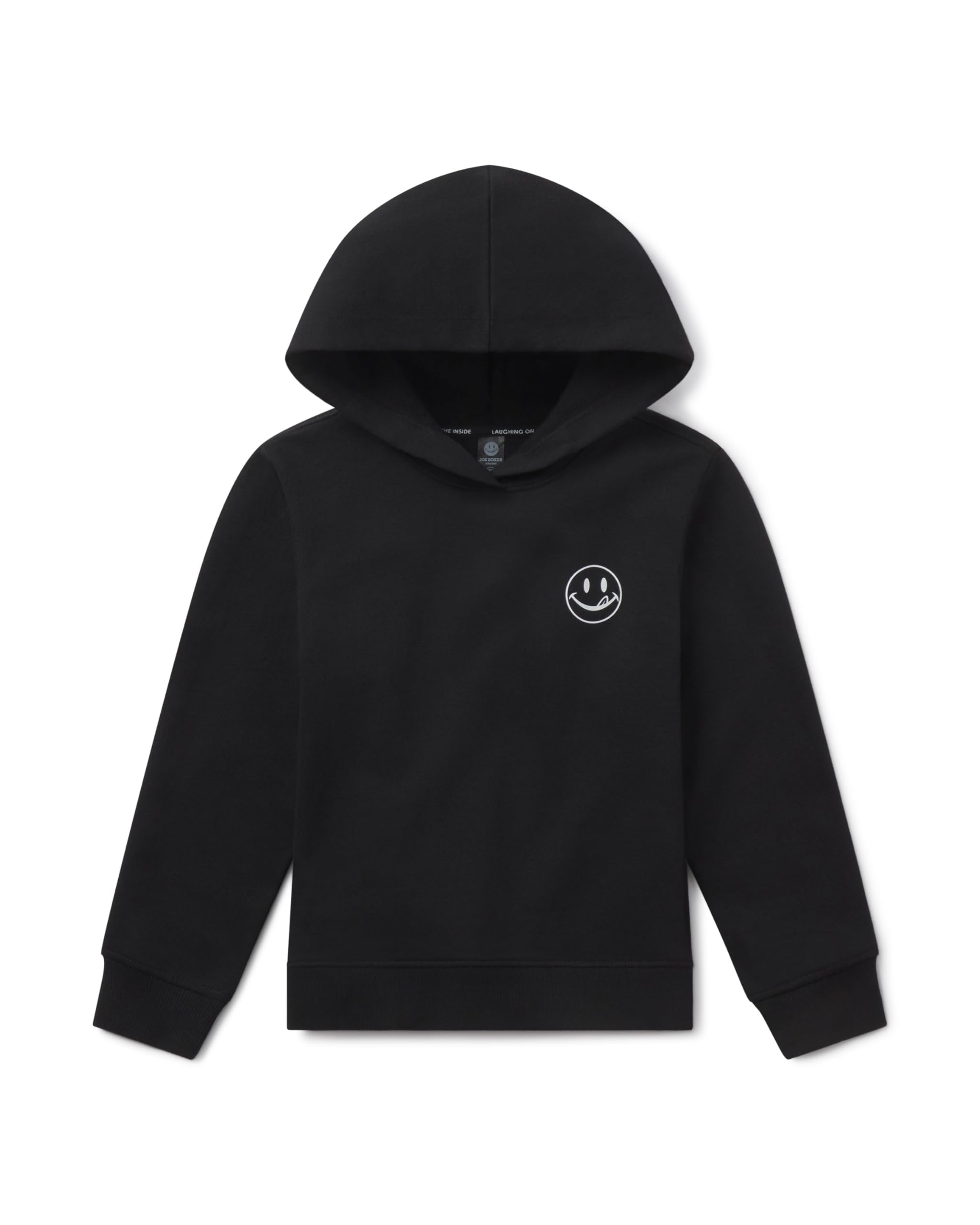 Joe Boxer French Terry Boys Hoodies Size 10 12, Kids Black Hoodie, Boys Sweatshirt Loungewear (Black, Large)