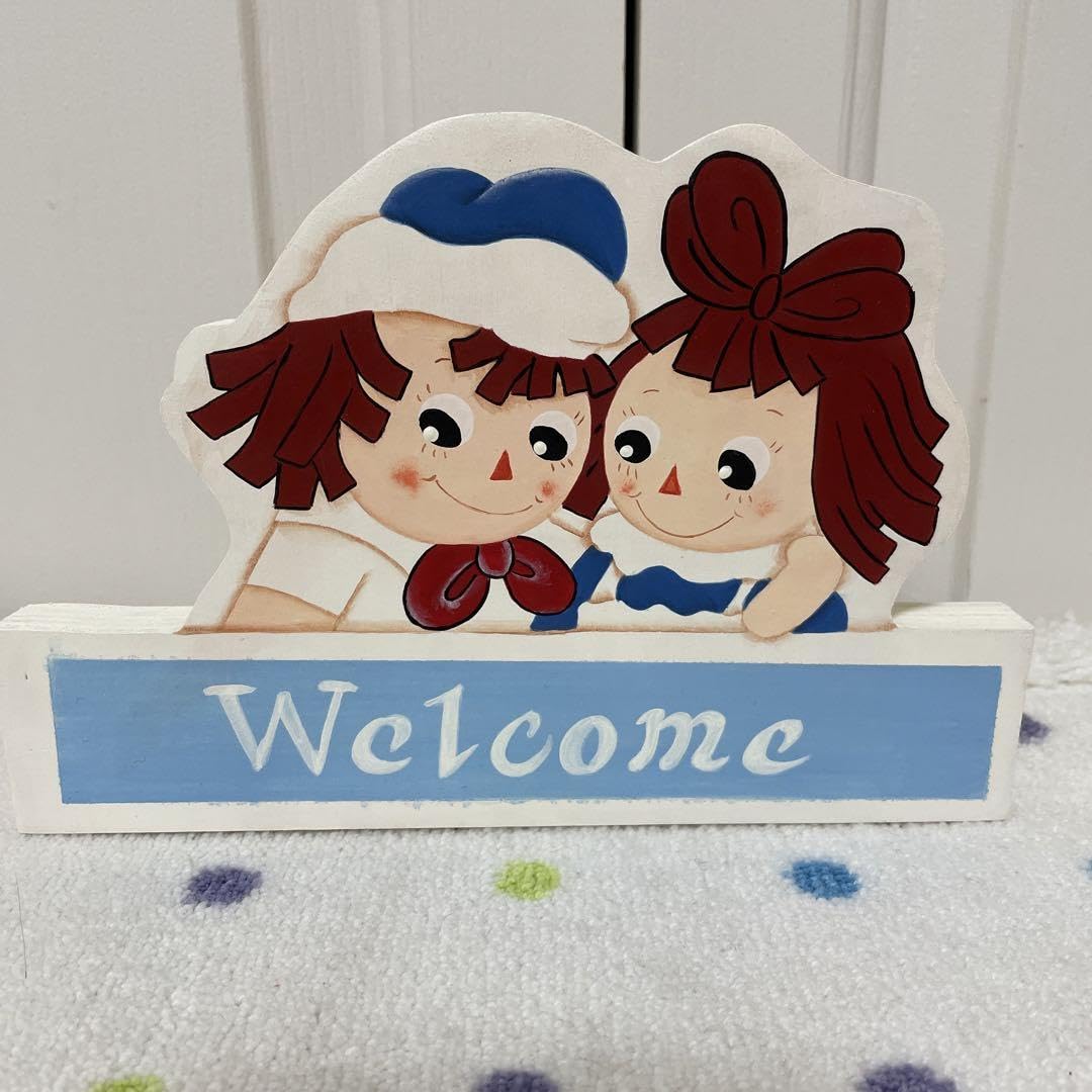 【手描き】　アン＆アンディ　トールペイント　カントリードール ラガディ・アン &アンディ トールペイント カントリー雑貨