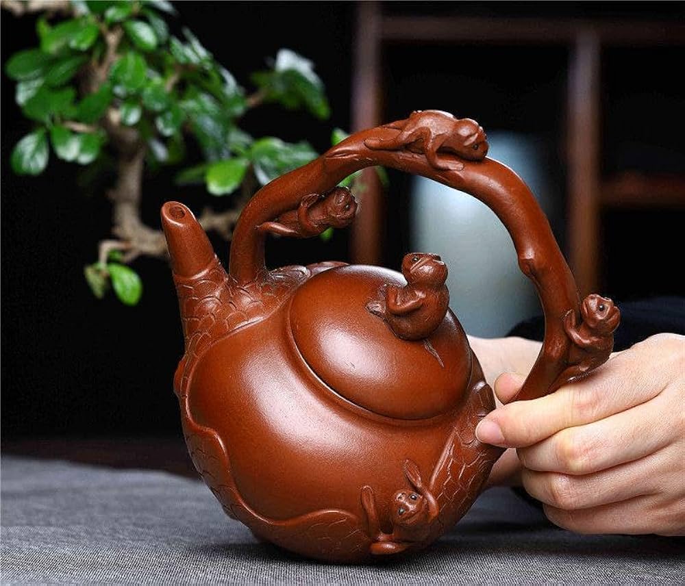 中国古美術・原鉱段泥 高風亮節壺 底款:陳鳴遠 紫砂壺・急須・茶壺・茶道具