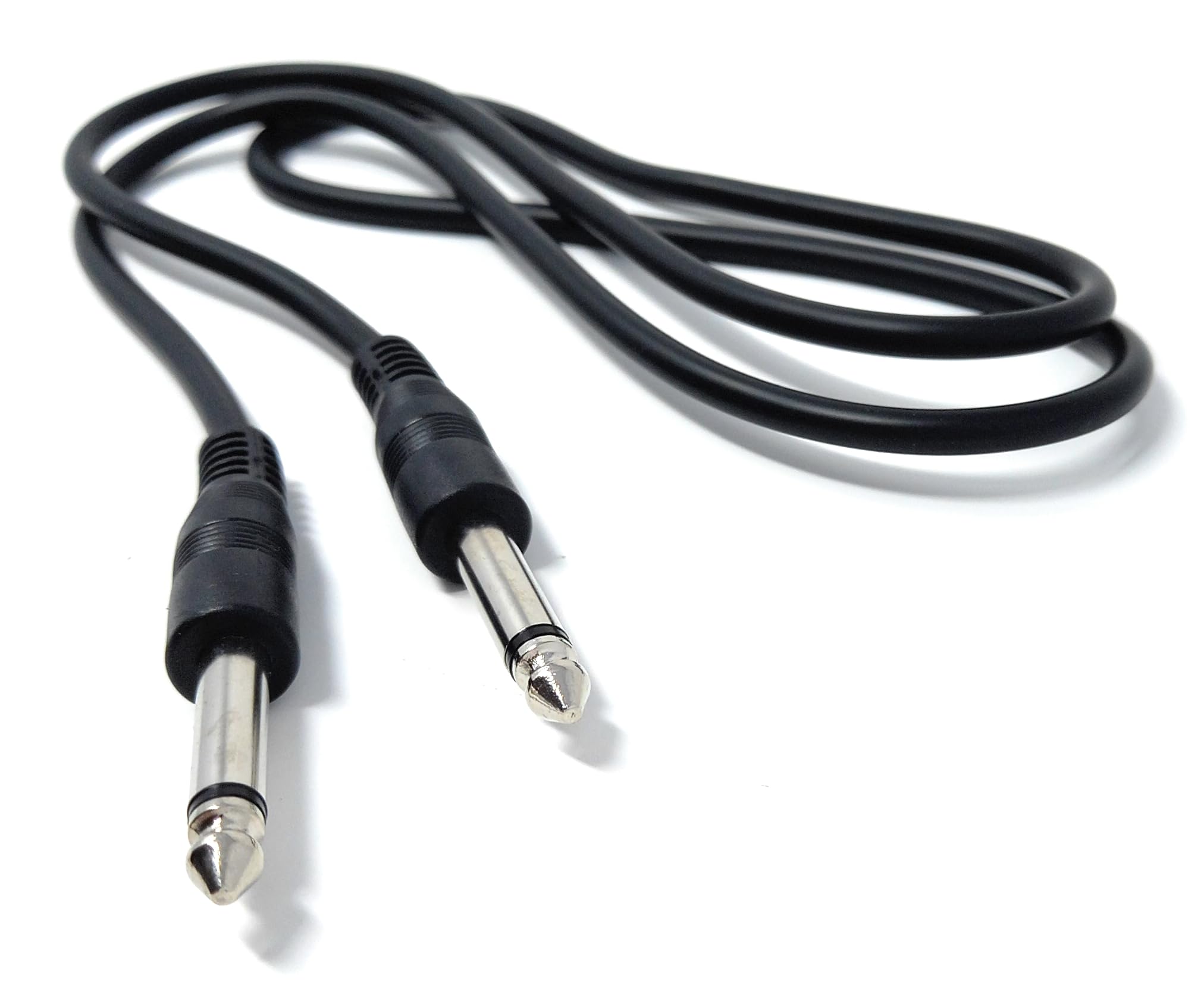 DRUT 1m 6.35mm 1/4" TS Mono Jack to Jack Plug Lead for Guitar Amplifiers, Music Instruments, Speakers