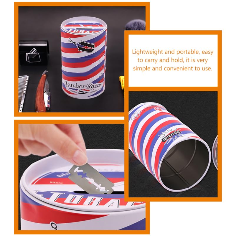 Healeved Porta Lamette Da Barba Sicuro Contenitore Per Smaltimento Lame Rasoio 5.5X3.5X3.5 Pollici Per Uso Professionale E Domestico in Salone Di Parrucchiere