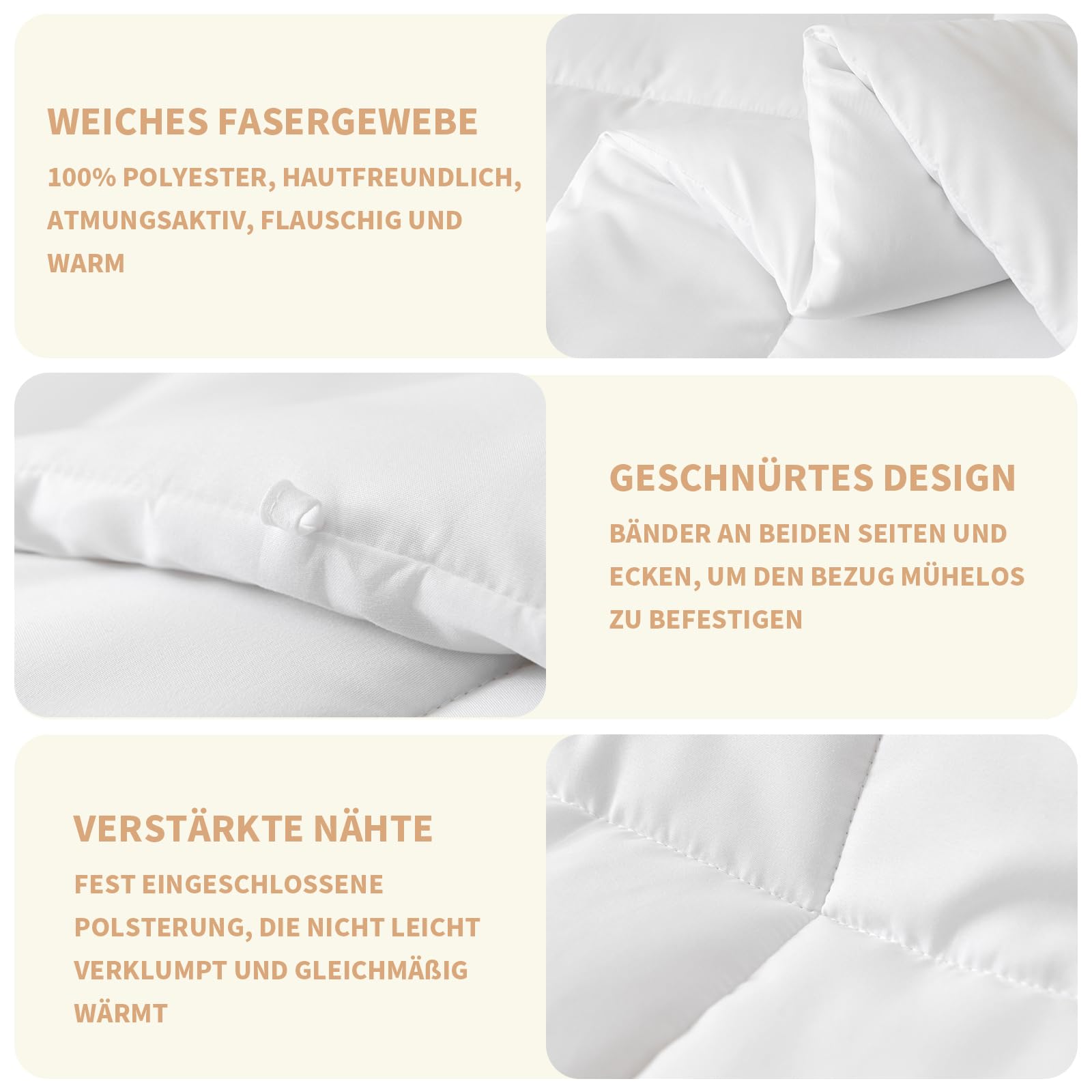 Good Nite Winter dekbed 135 x 200 cm winterdekbed warm winterdekbed 460 g/m² vulling microvezel donsdekbed voor vier seizoenen wit (135 x 200 cm