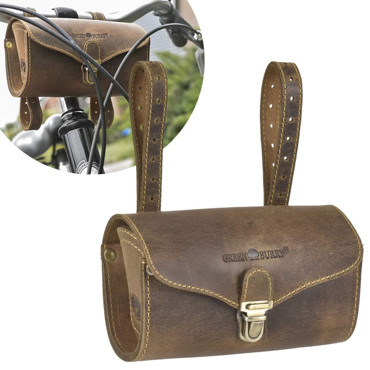 Greenburry Vintage Original Fahrradtasche Leder 17 cm