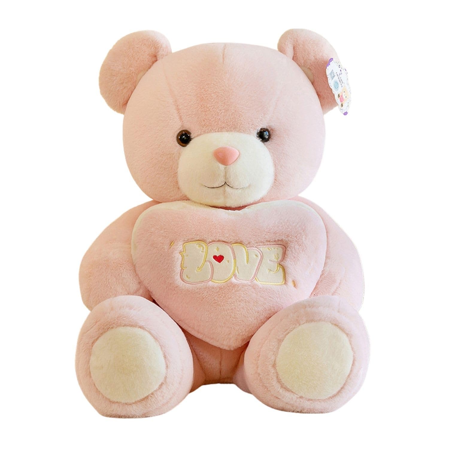 Home Smart Cuddly Teddy Bear Toys with Holding Love Heart Assoretd Color and Size 50 cm for Girls Friend Couple Wedding Valentine Birthday and (Pink)