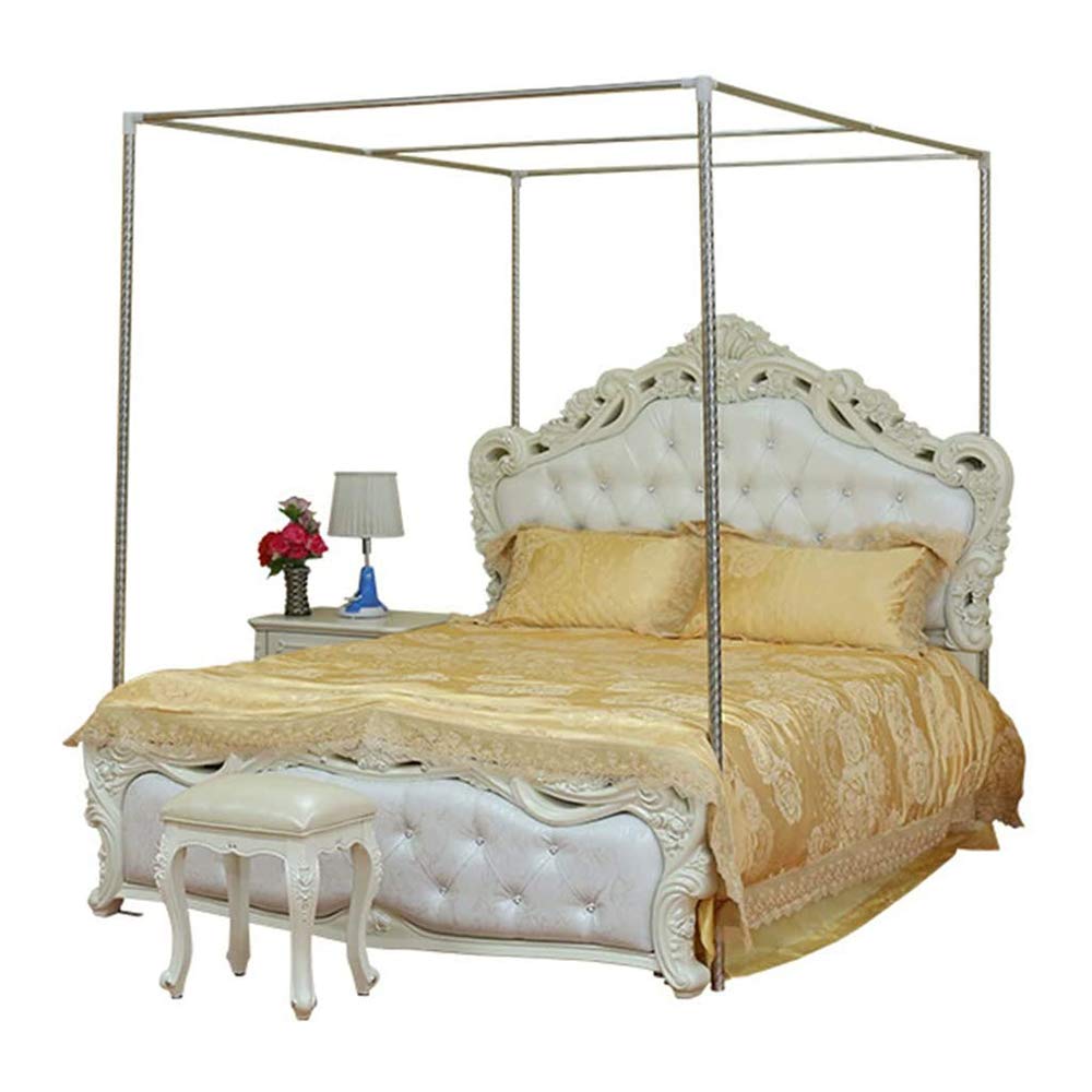 Marco de mosquitera para cama de cuatro esquinas en dormitorio Queen 1