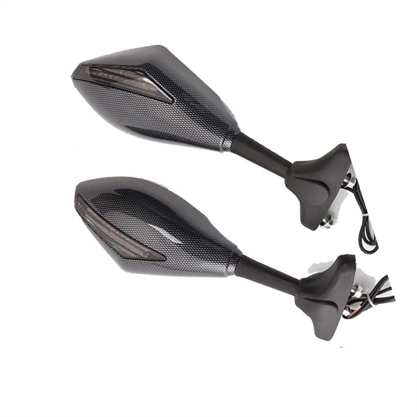 Rétroviseurs moto carbone avec clignotants pour GSXR 600 et Hayabusa