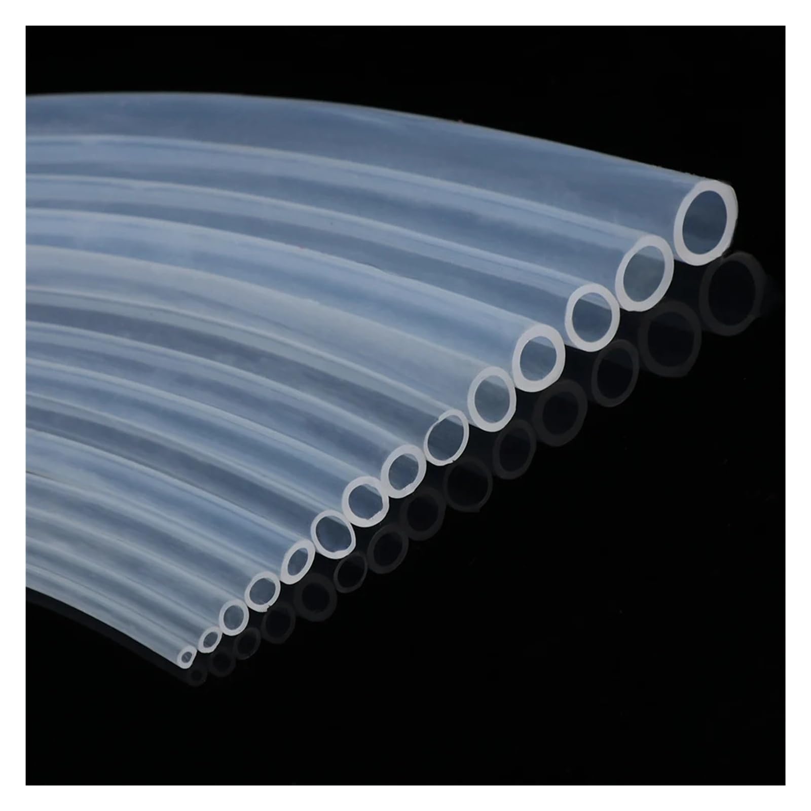 Tubo de silicona transparente transparente - Manguera de goma flexible for purificación de agua y bebidas (1M/5M)(8X12mm,10M)