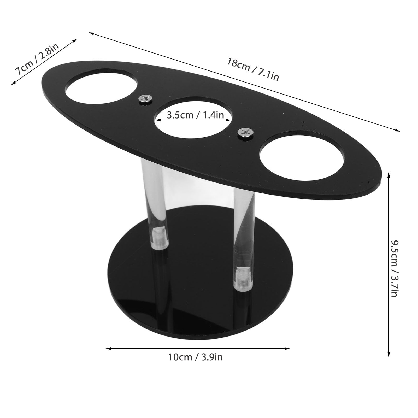 Pissente 3-Hole Ice Cream Cone Stand Acrylic Ice Cream Cone Holder Stand Cone Display Stand, Sushi Hand Roll Stand Cone Holders for Parties, Weddings