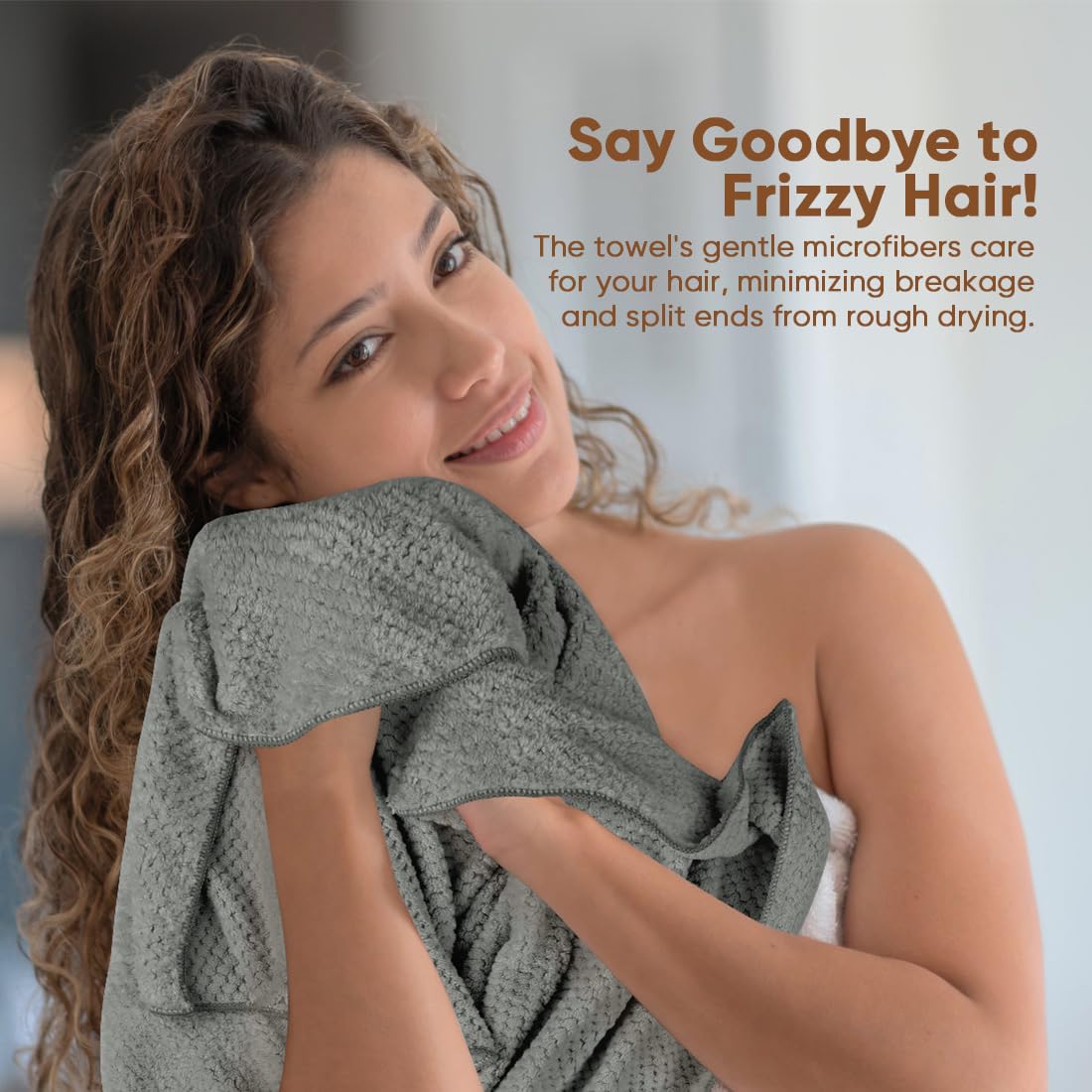 Amazon.com: HOMEXCEL 5 Pack Large Microfiber Hair Towel Wrap 