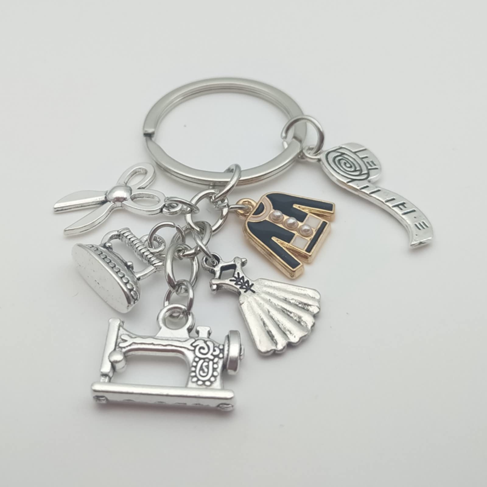 Amazon.co.jp: ミシンキーホルダー裁縫キーホルダー鉄巻き尺ハサミ