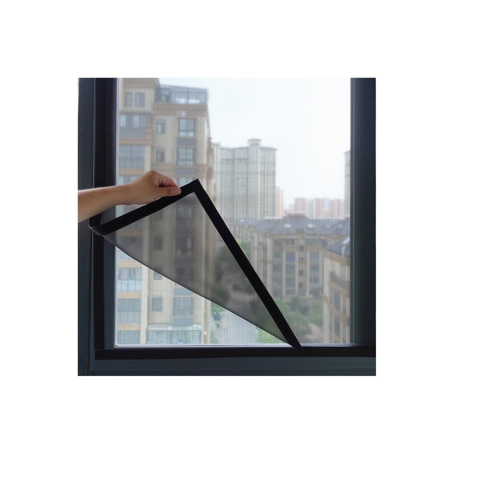 1pc Anti-Mosquito Window Screen Self Adhesive Mosquito Net Insect Proof Door Mosquitonet for Windows(Black - 220CM,180CM)