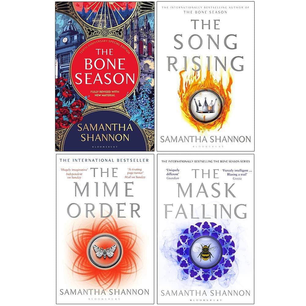 Samantha Shannon Bone Season Series Collection 4 Books Set (The Bone Season, The Mime Order, The Song Rising, The Mask Falling) Paperback – June 19, 2023