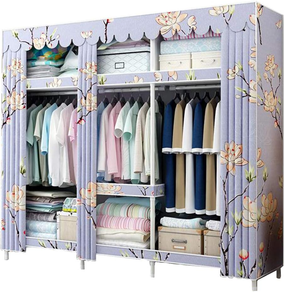 Cloth Wardrobe Clothes Closet, Portable Closet Wardrobe Storage Closet Standing Closet Fabric Cabinet Portable Wardrobe,C_170*172 * 45CM