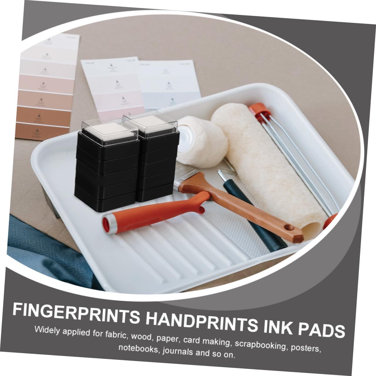 SEWACC 20pcs Blank Ink Pads for Crafts Scrapbooking Stamping Square Empty Ink Pads for and Hands Projects