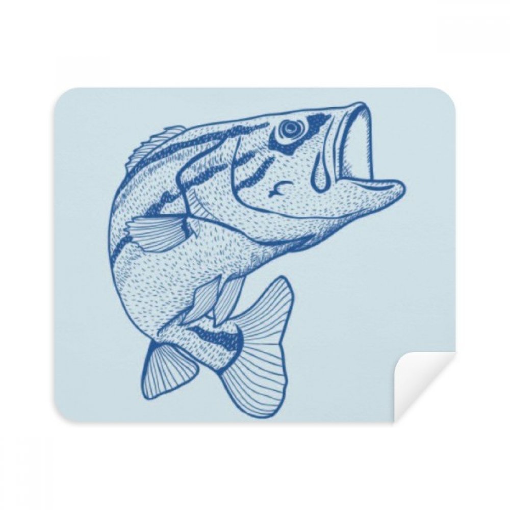 Grain Blue Big Fish Cleaning Cloth Screen Cleaner 2pcs Suede Fabric