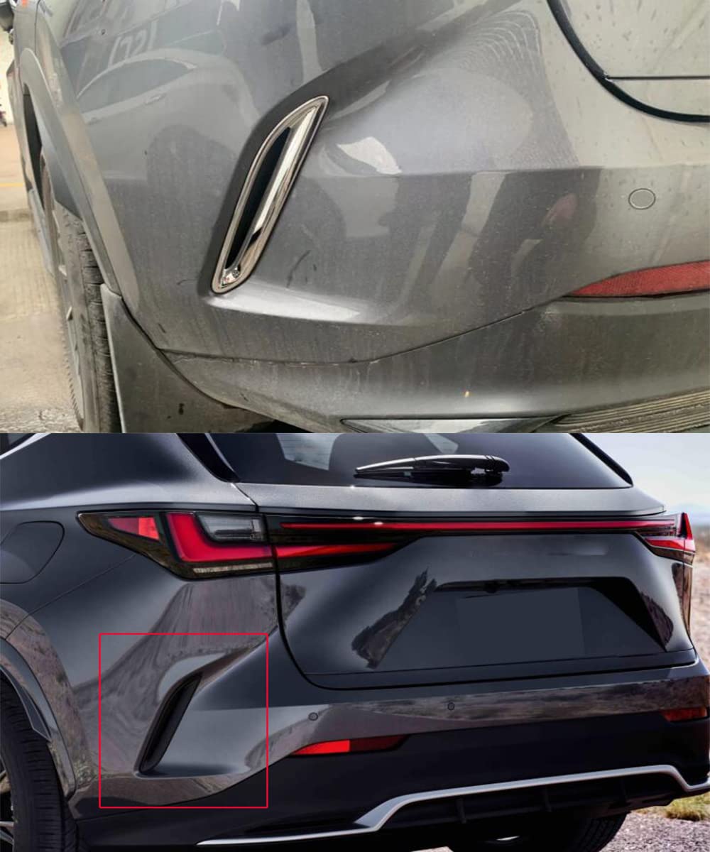 通用Momoap/New 2pcs ABS Chrome Car Rear Bumper Vent Frame Cover Trim Strip for NX 2022-2023