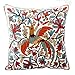 MeMoreCool Poszewka na poduszkę, egzotyczny styl, bawełna, starannie haftowana, indyjska, na poduszki na sofę, poduszki ozdobne, 45,7 x 45,7 cm, styl 2