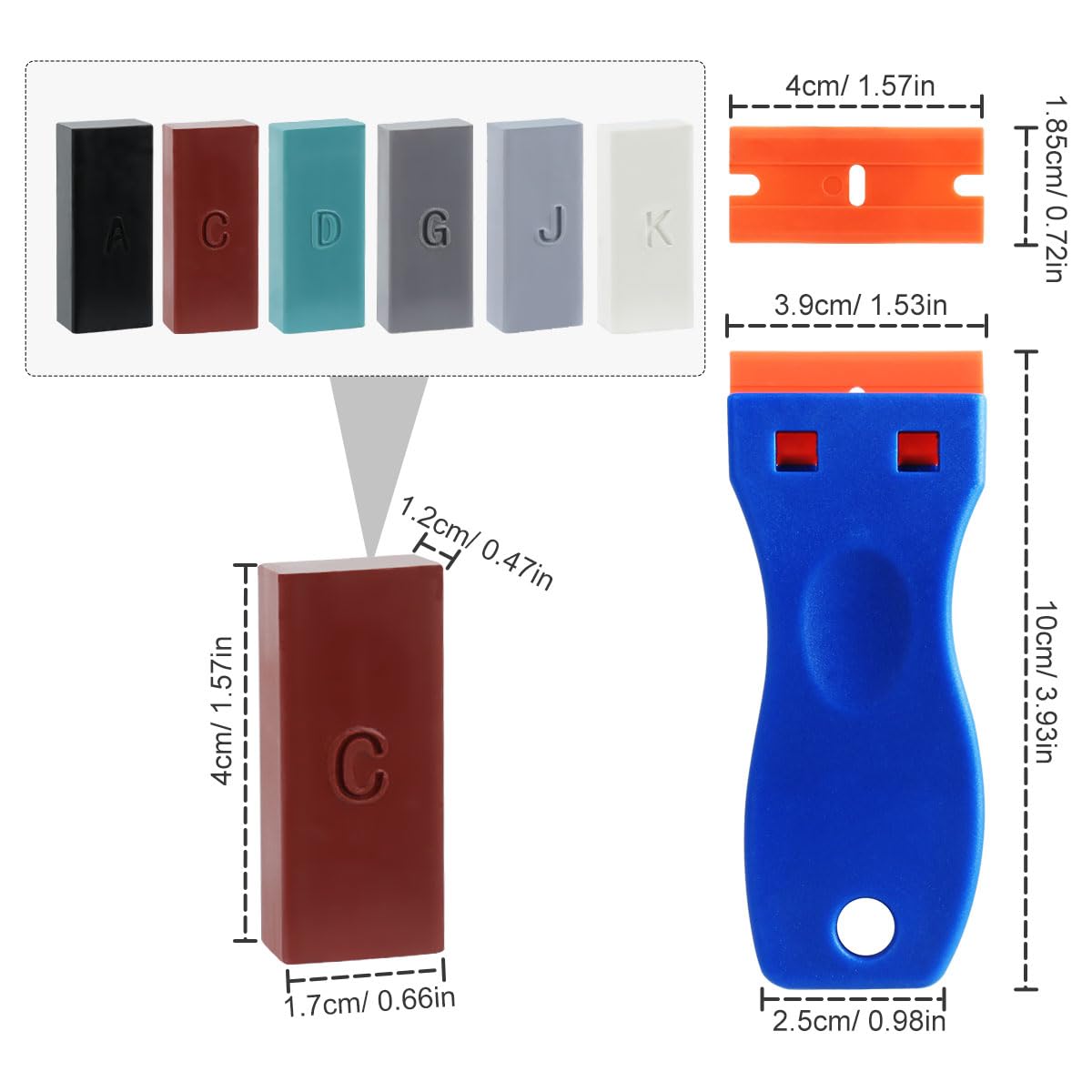 Zestaw naprawczy do samochodów, zestaw naprawczy do płytek, szary, czerwony, niebieski, laminat PCW, winyl, parkiet, wosk, wosk podłogowy, 6 kolorów, zestaw naprawczy do mebli drewnianych, zestaw