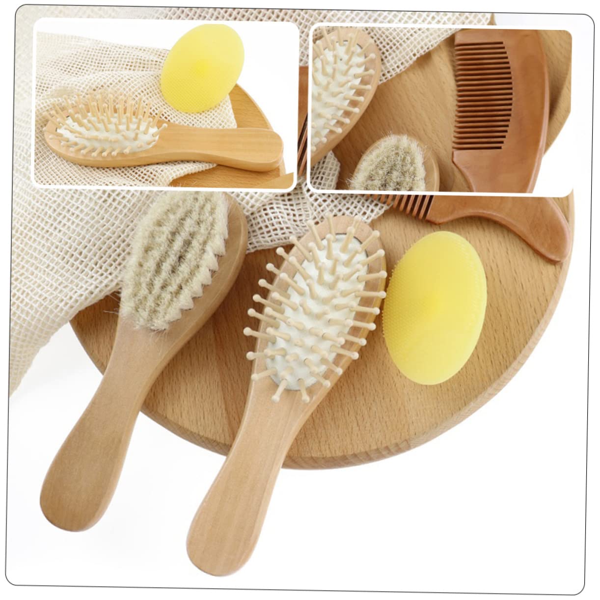 BESPORTBLE 1Set Bath with Handle Wool Brush Shower Comb Gentle Hair Care for Home Use Lightweight and Easy to Carry for Keeping Scalp Clean and Comfortable