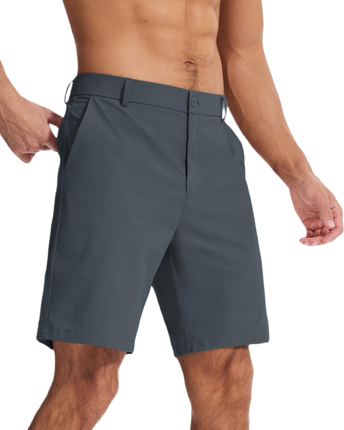 Mens Classic Fit 7 9 11 Inch Golf Shorts Lightweight Long Stretch Hiking Short with 4 Pockets for