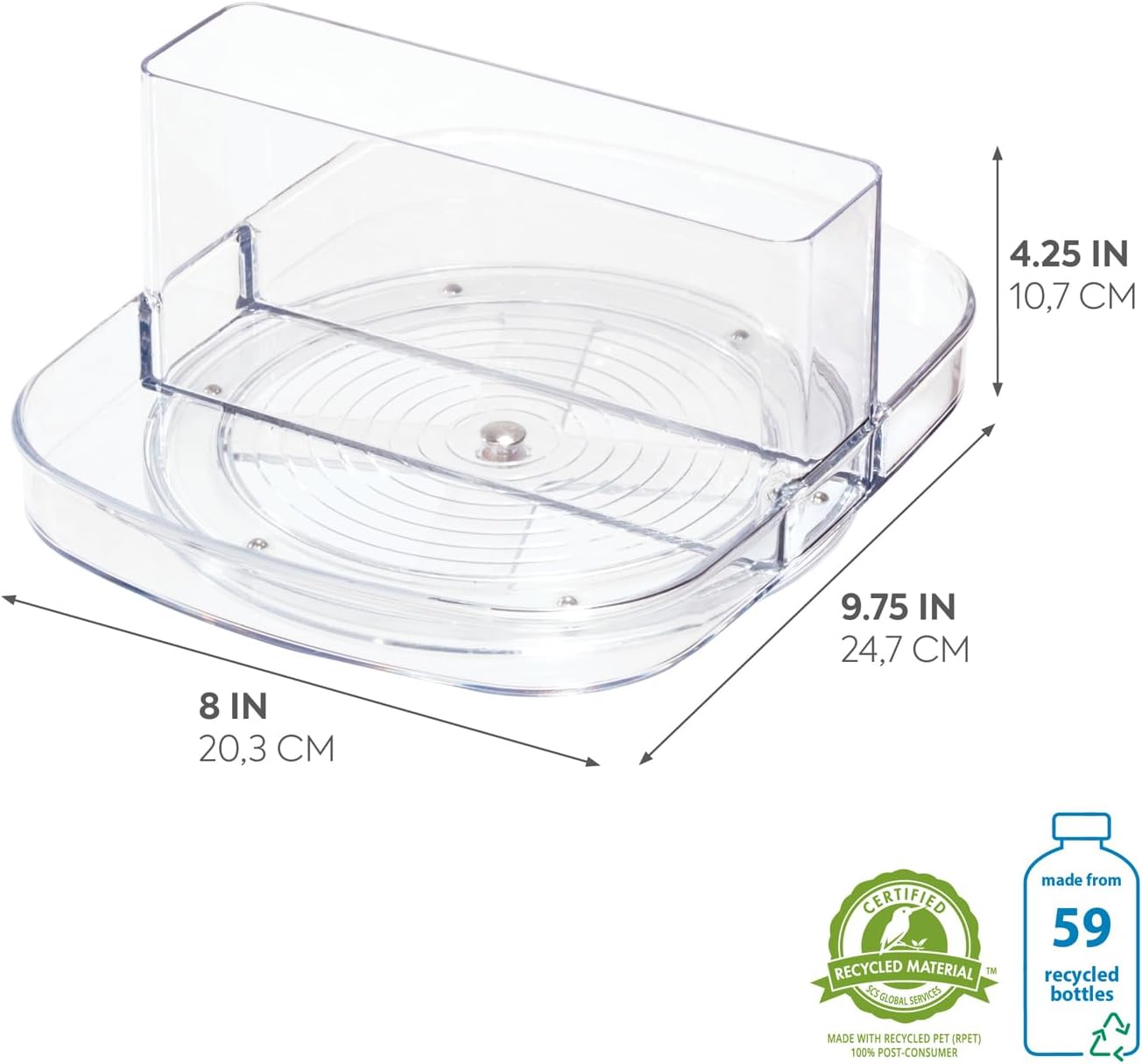 Clear Plastic Napkin and Condiment Spinner