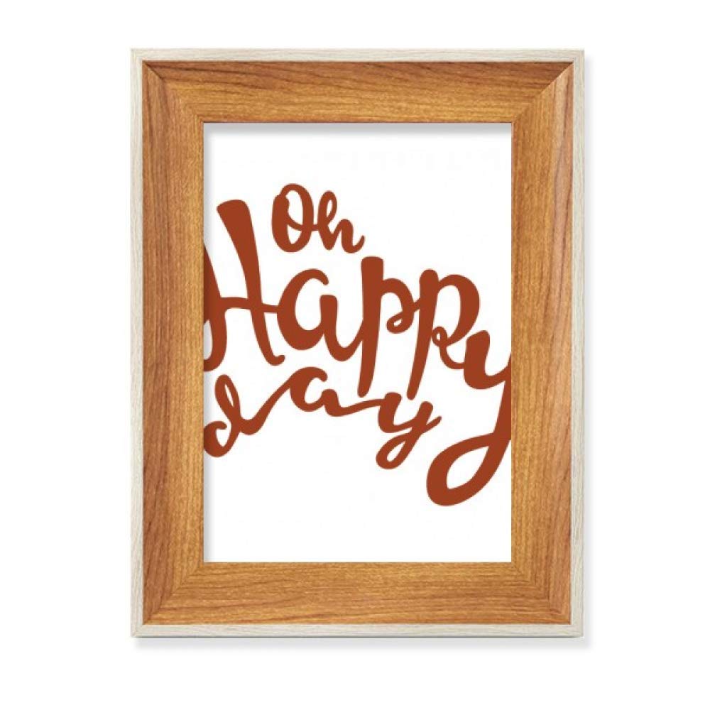 Marco de fotos de madera Oh Happy Day decorativo para regalar