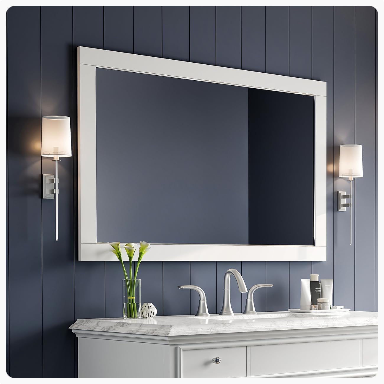Eviva Bathroom Decor Mirror Large Wall Mirror with Clean